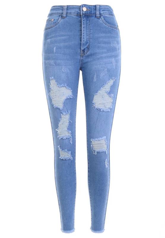 Spodnie Damskie Jeansowe Niebieskie DH991